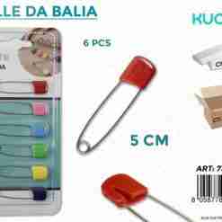 Spille Da Balia Col. Ass. 6pc-5cm