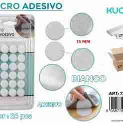 Velcro Adesivo Bianco D.15mm -24 Pcs