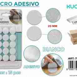 Velcro Adesivo Bianco D.20mm -15 Pcs
