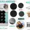 Velcro Adesivo Nero D.25 Mm - 8 Pcs
