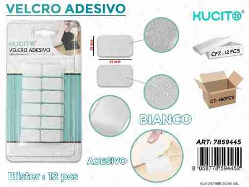 Velcro Adesivo Bianco 25*15mm - 12pcs