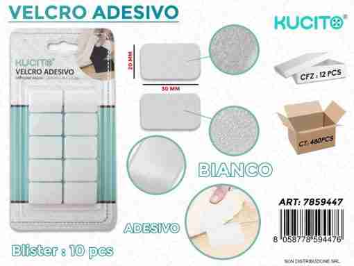 Velcro Adesivo Bianco 30*20mm - 10pcs