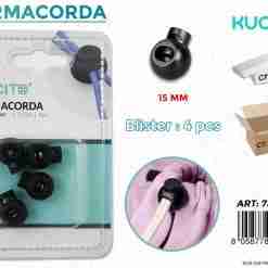 Fermacorda Nero 4pcs- 15mm