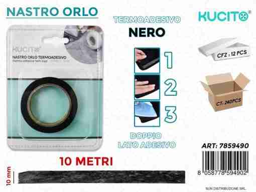 Nastro Orlo Termoadv Nero 10mm*10mt