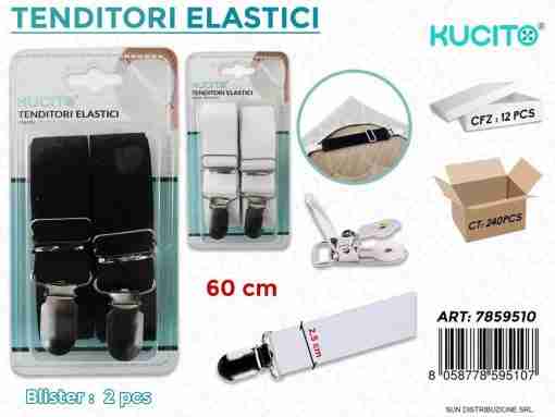 Tenditori Elastici 2col. 2.5*60cm -2pcs