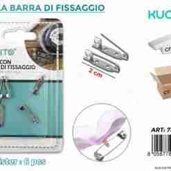 Spilla Barra Di Fissaggio 2cm- 6pcs