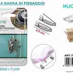 Spilla Barra Di Fissaggio 2.5 Cm- 6pcs