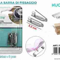 Spilla Barra Di Fissaggio 3.2cm- 6pcs