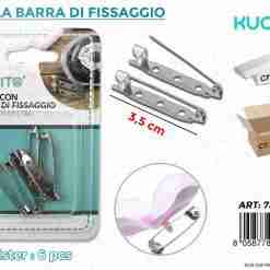 Spilla Barra Di Fissaggio 3.5cm- 6pcs