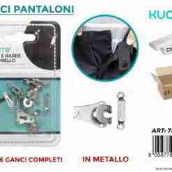 Ganci Pantaloni In Metallo 6 Set