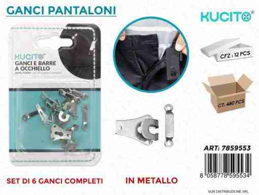 Ganci Pantaloni In Metallo 6 Set