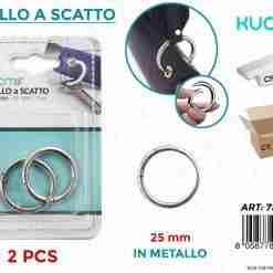 Anello A Scatto In Metallo 2pcs 25mm