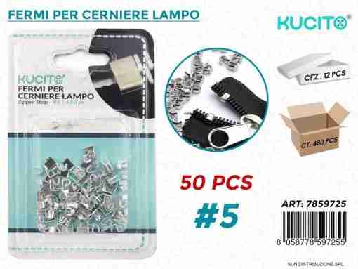 Fermi Per Cerniere Lampo 5* 50pcs