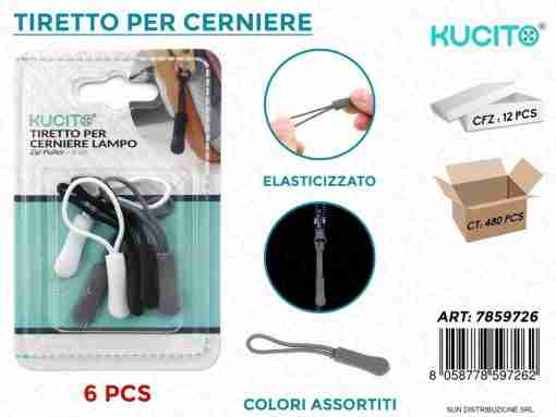Tiretto Per Cerniere Elast. Col. Ass. 6pcs