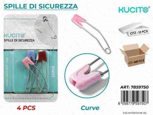 Spille Di Sicurezza Col. Ass. 4pcs