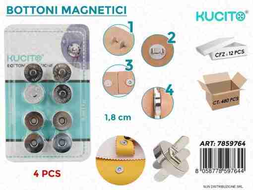 Bottoni Magnetici 1.8cm 4pcs