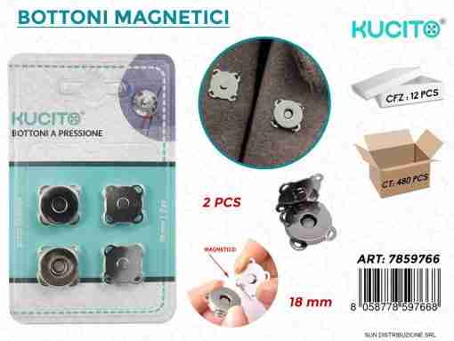 Bottoni Magnetici 18mm 2pcs