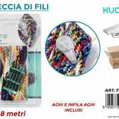 Treccia Di Fili Colorati 18mt C/ Acc.