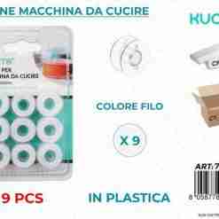Bobine Macchina Da Cucire Plast. Bia. 9pcs