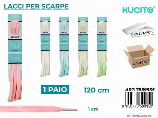 Lacci Per Scarpe Piatto 1paio Ass. 1*120cm