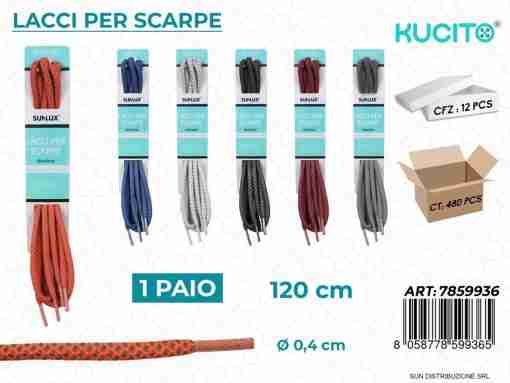Lacci Per Scarpe Tondo 1paio Ass.0.4*120cm