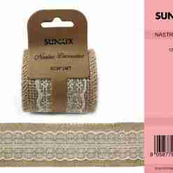 Nastro Decorativo In Juta 6cm*2m