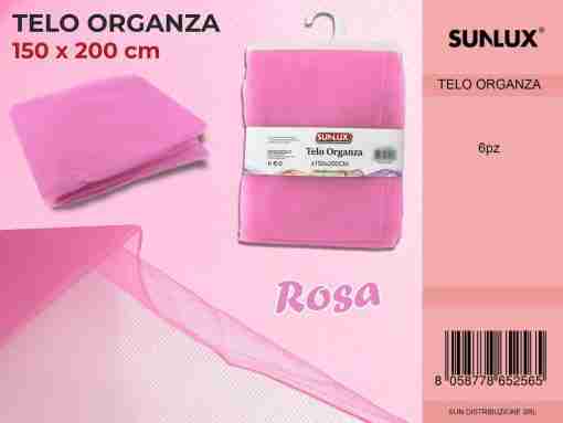 Telo Organza Rosa 150*200