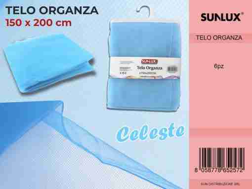 Telo Organza Celeste 150*200