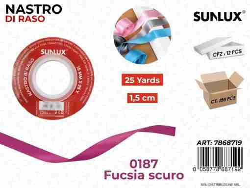 Nastro Di Raso 0187 Fucsia Scuro 25y*1.5cm