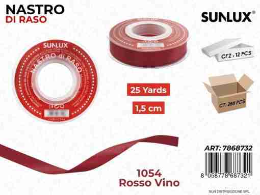 Nastro Di Raso 1054 Rosso Vino 25y*1.5cm