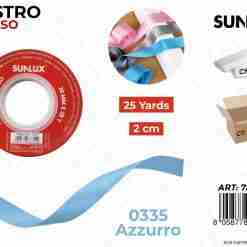 Nastro Di Raso 0335 Azzurro 25y*2cm