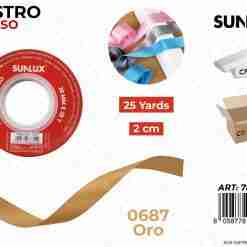 Nastro Di Raso 0687 Oro 25y*2cm