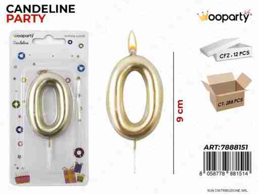 Candeline N.0 Col. Oro 9cm