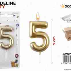 Candeline N.5 Col. Oro 9cm