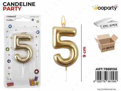Candeline N.5 Col. Oro 9cm