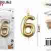 Candeline N.6 Col. Oro 9cm