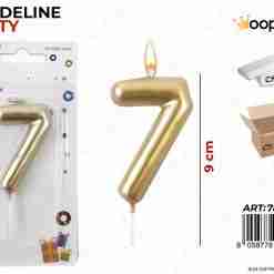 Candeline N.7 Col. Oro 9cm