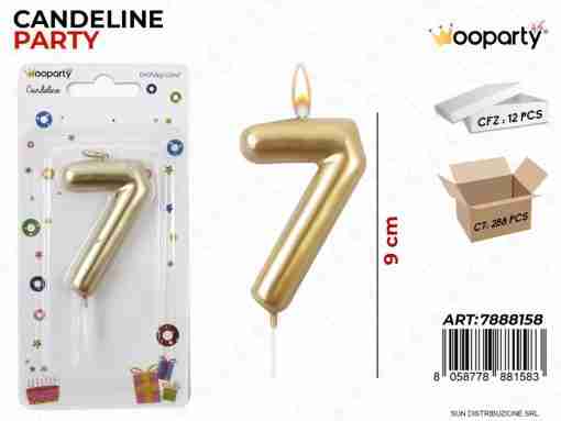 Candeline N.7 Col. Oro 9cm