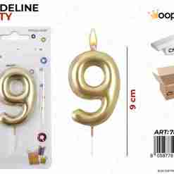 Candeline N.9 Col. Oro 9cm