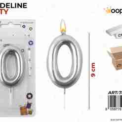 Candeline N.0 Col. Argento 9cm
