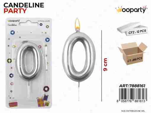 Candeline N.0 Col. Argento 9cm