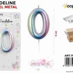 Candeline Pastel Metal N. 0 9cm