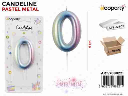 Candeline Pastel Metal N. 0 9cm