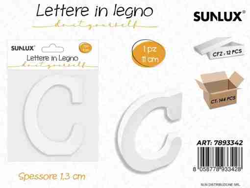 Lettera C In Legno 11*1.3cm