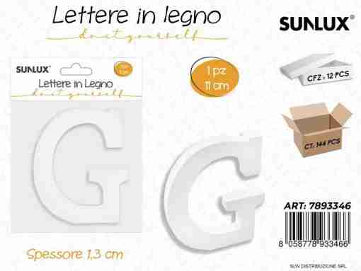 Lettera G In Legno 11*1.3cm