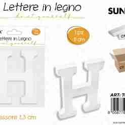 Lettera H In Legno 11*1.3cm