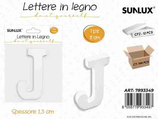 Lettera J In Legno 11*1.3cm