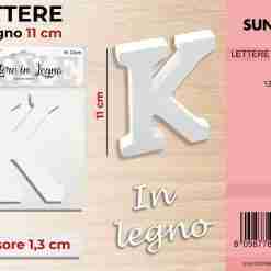 Lettera K In Legno 11*1.3cm