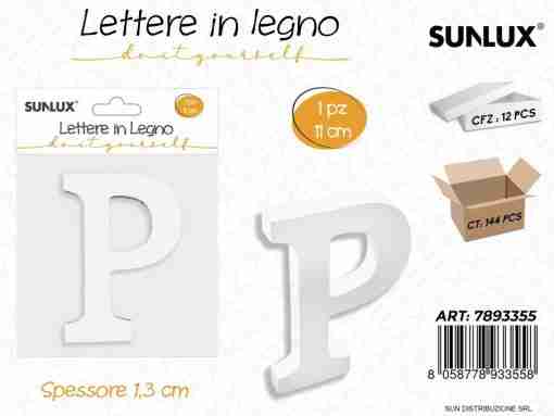 Lettera P In Legno 11*1.3cm