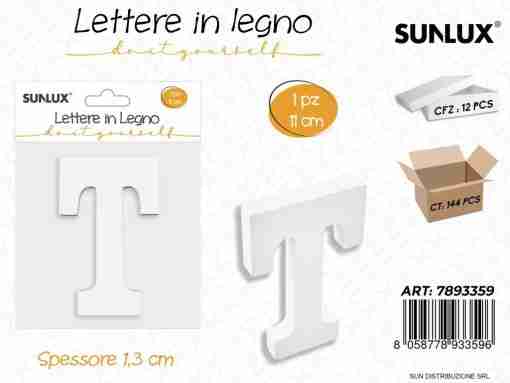 Lettera T In Legno 11*1.3cm